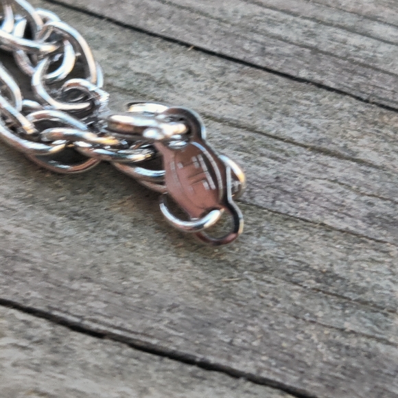 Vintage JTC Sterling agate pendant necklace - Picture 5 of 11